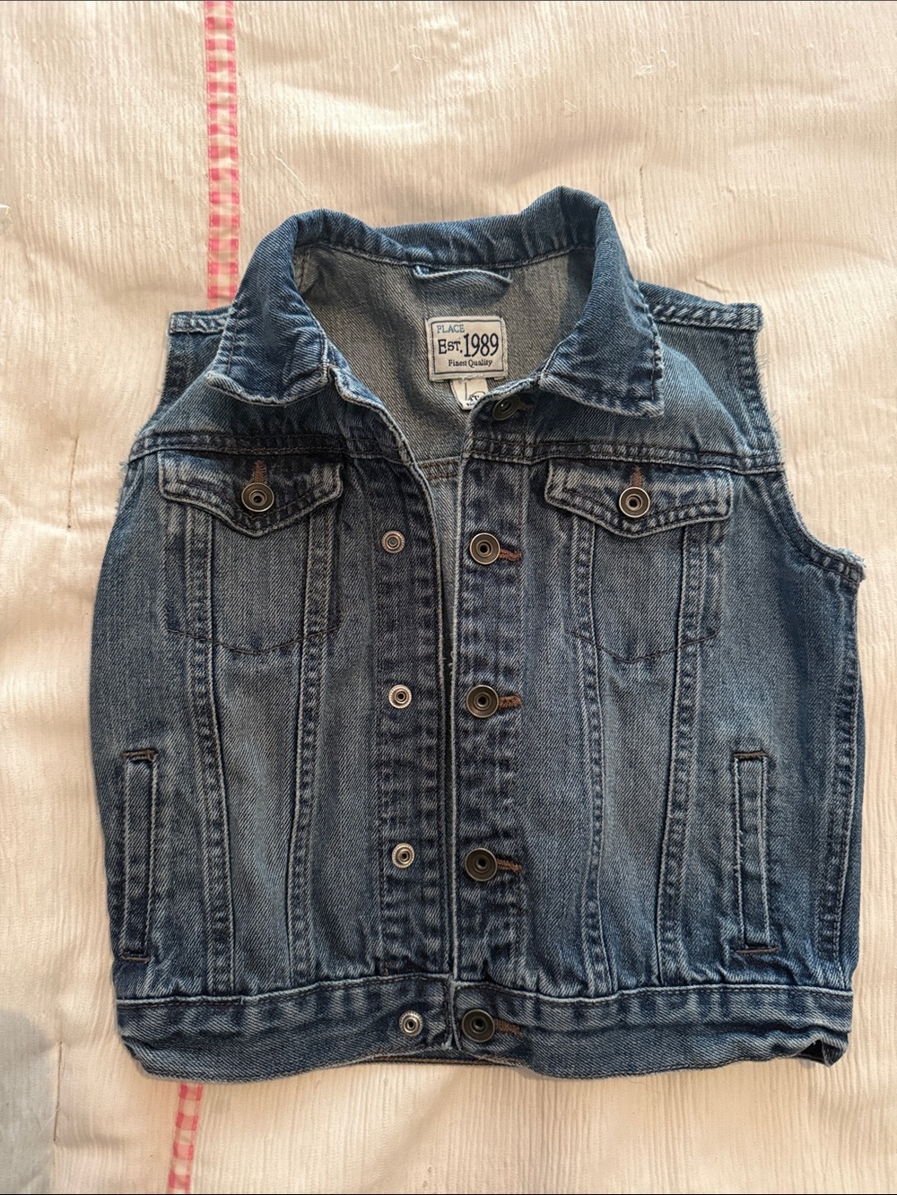 Place Washed Blue Denim vest - Kids
